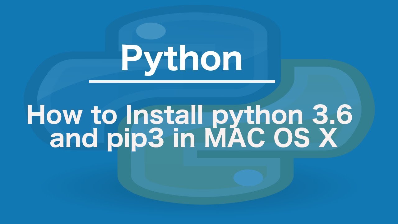 Install Pip For Python3 Mac